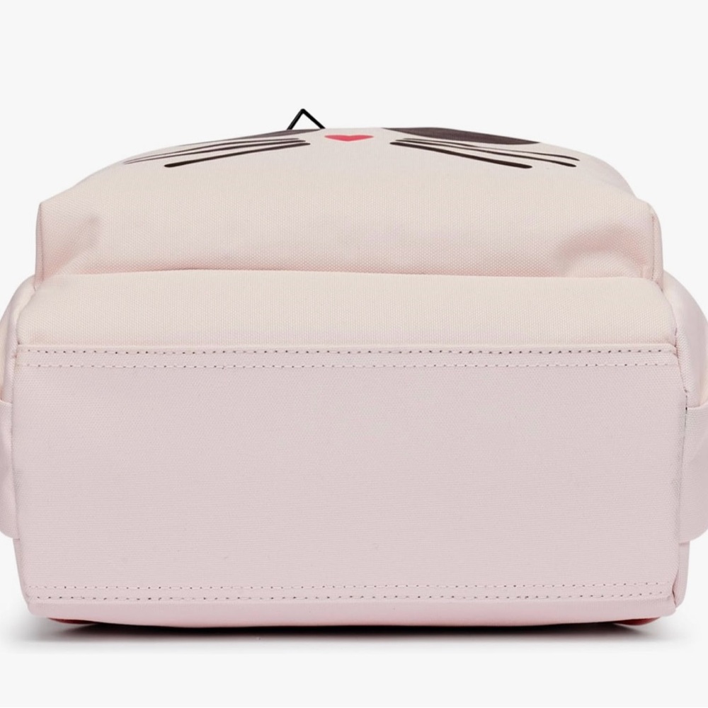 Karl Lagerfeld Light Pink Cat Face Backpack - Picture 6 of 7